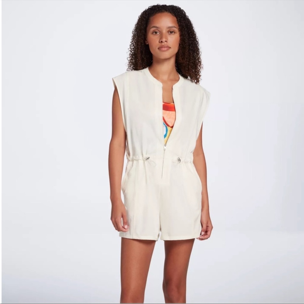 Calia by Carrie Underwood Relaxed Fit Utility Romper Cap Sleeves Size XS XSmall